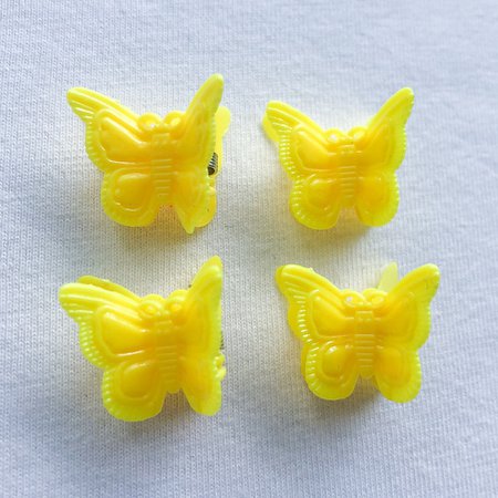 Butterfly Hair Clips - Yellow Pack of 4 🦋... - Depop