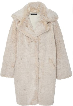 Sally LaPointe Oversized Faux Fur Coat