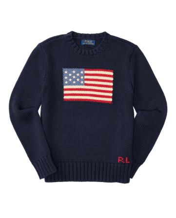 Flag Cotton Crewneck Sweater | Sweaters Boys' 8-20 | Ralph Lauren