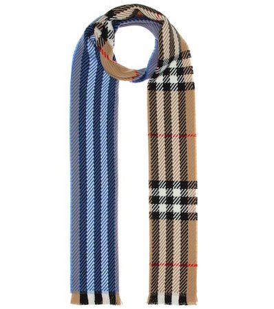 Giant Check wool scarf