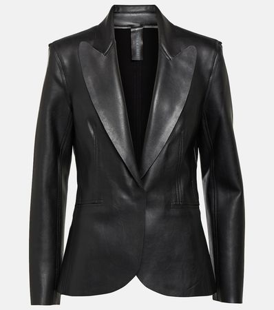 Faux Leather Blazer in Black - Norma Kamali | Mytheresa