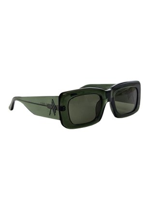 The Attico - "Marfa" Military Green Sunglasses