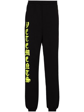 Shop VETEMENTS logo-print track pants with Express Delivery - FARFETCH