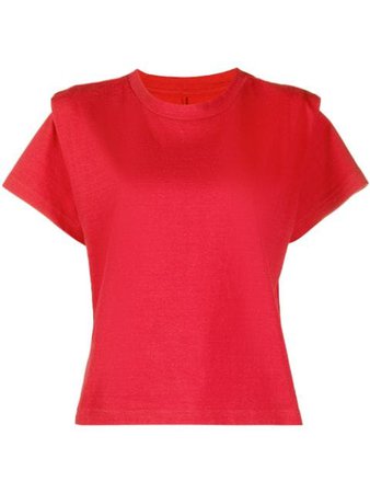 Isabel Marant structured-shoulder T-shirt red TS078321P027I - Farfetch