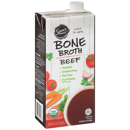 (6 Pack) Sam's Choice Organic Bone Broth, Beef, 32 oz - Walmart.com - Walmart.com