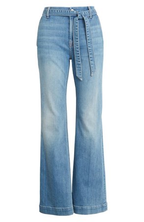 JEN7 by 7 For All Mankind Belted Flare Leg Jeans (La Quinta) | Nordstrom