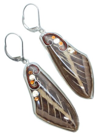 AVA Goldworks Moth Wing Earrings