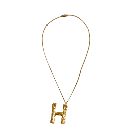JESSICABUURMAN – ONTYN Letter H Embellished Necklace - Small