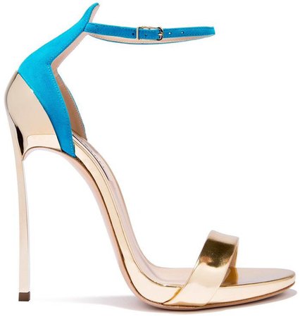 gold blue casadei shoes