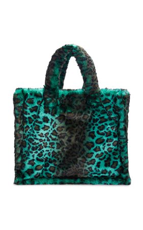 Lola Large Leopard-Print Faux-Fur Tote by Stand Studio | Moda Operandi