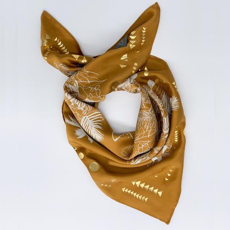 Satin Silk Gold Scarf - Small – Sophie Darling