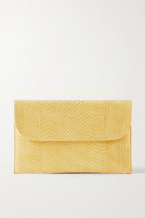 Yellow Envelope elaphe clutch | Nancy Gonzalez | NET-A-PORTER