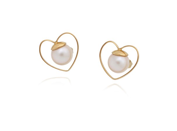 Heart Pearl Earrings - GIGI & JOUX