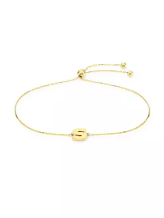 Saks Fifth Avenue 14K Yellow Gold Initial Bolo Bracelet on SALE | Saks OFF 5TH