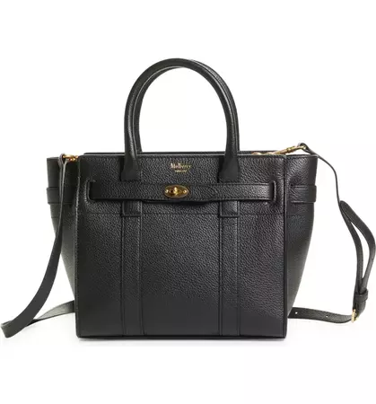 Mulberry Mini Zipped Bayswater Leather Tote | Nordstrom