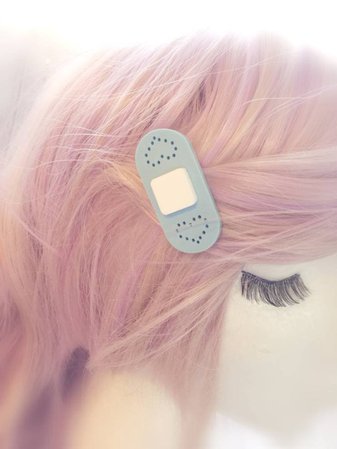 Kawaii pastel band-aid hair clips menhera fashion medical | Etsy