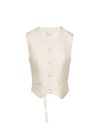 Magda Butrym - Cropped tuxedo vest in cream