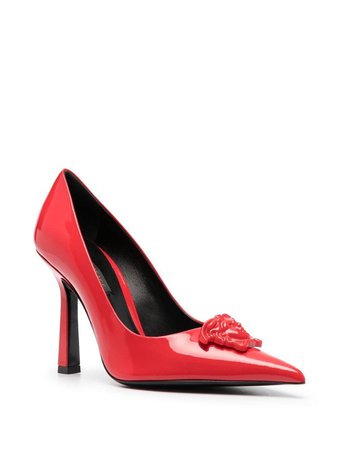 Shop red Versace La Medusa pumps with Express Delivery - Farfetch
