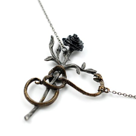 Rose Snake Necklace