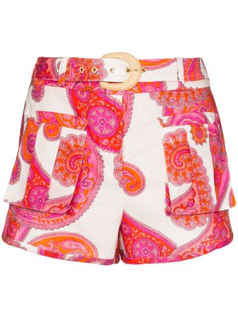 Zimmermann paisley-print Cotton Shorts - Farfetch
