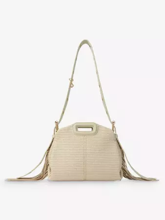 MAJE - Miss M Mini raffia shoulder bag | Selfridges.com