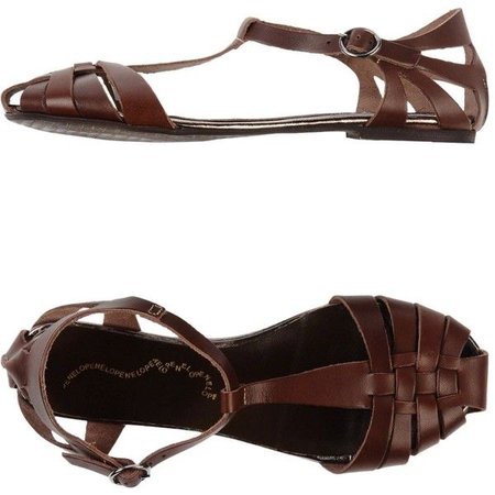 dark brown sandals