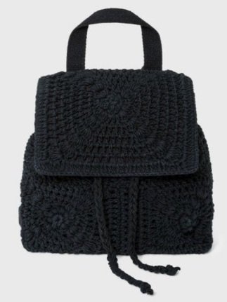 crocheted mini backpack