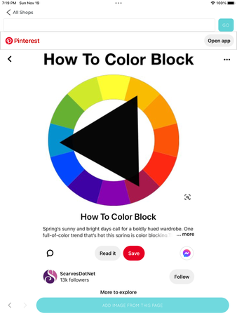 color block text