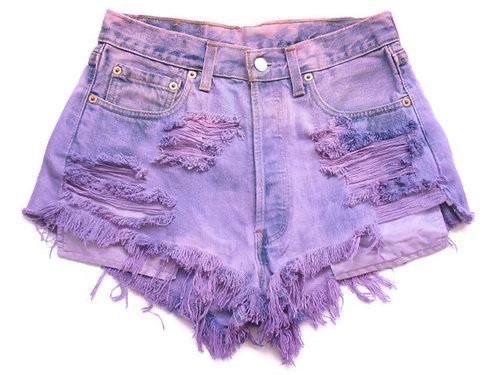 Dirty South Vintage Distressed High Waisted Shorts
