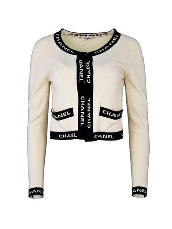 Chanel Beige and Black Sweater