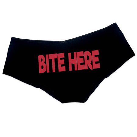 Bite Here Panties Boyshort Booty Panty Womens Underwear