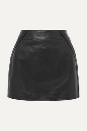 SAINT LAURENT | Leather mini skirt