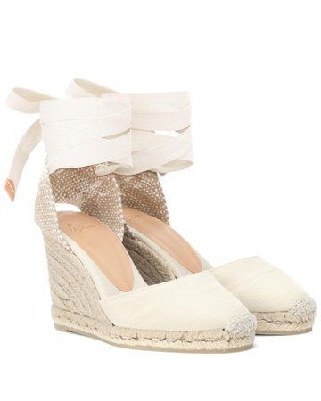 Castaner Carina Canvas Wedge Espadrilles in White - Lyst