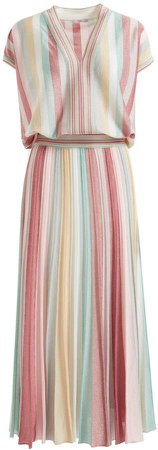 WtR - Faunia Pastel Lurex Knitted Maxi Dress