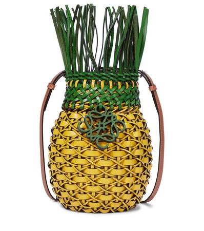 LOEWE - Paula's Ibiza Pineapple leather bucket bag | Mytheresa