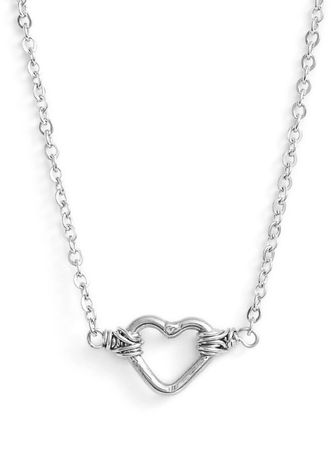 Mini Open Heart Pendant Necklace
