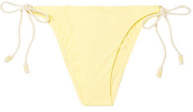 Sunkisses Julie Bead-embellished Bikini Briefs - Yellow