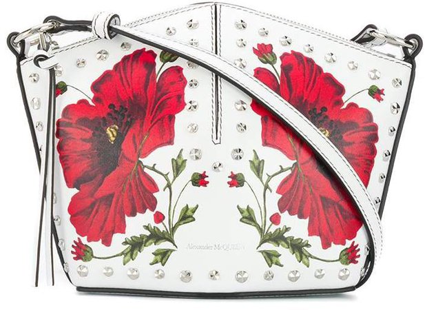 floral studded crossbody bag