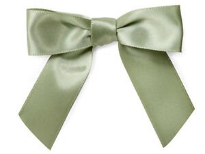sage green ribbon bow 1