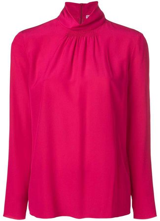 ruched collar blouse