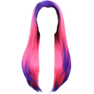 Straight Pink and Purple Ombre Hair