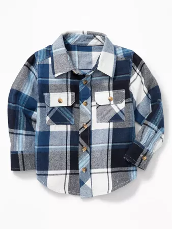 Plaid Flannel Utility Shirt for Toddler Boys | Old Navy