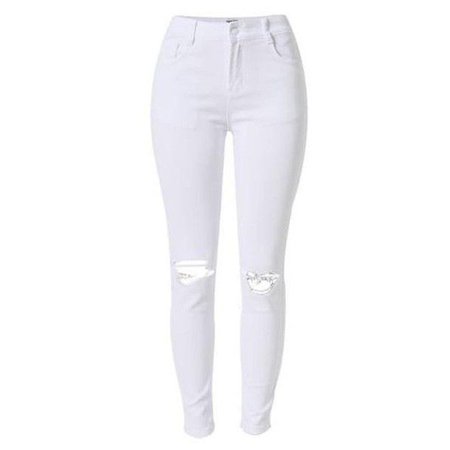 white rip skinny jeans