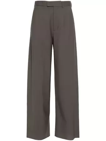 MM6 Maison Margiela wrap-design Wool Trousers pants  - Farfetch