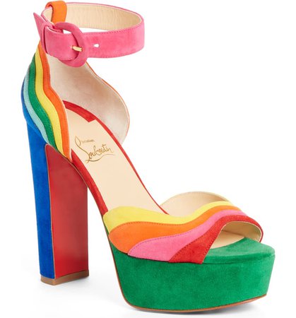 Christian Louboutin Degratissimo Rainbow Platform Sandal (Women) | Nordstrom