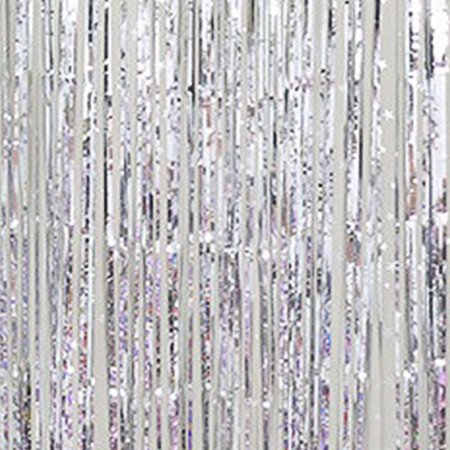 Metallic Fringe Curtain Party Foil Tinsel Home Room Stage Wall Decor Door Decoration Size:1*3m, Silver - Walmart.com