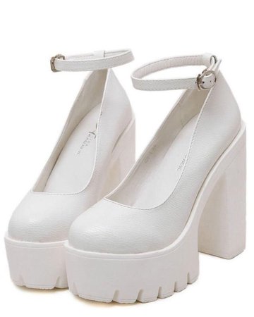 white doll heels