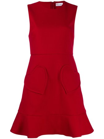 Red Valentino heart pocket mini dress $610 - Buy Online - Mobile Friendly, Fast Delivery, Price