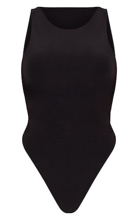 Shape Black Sleeveless Slinky Bodysuit | PrettyLittleThing