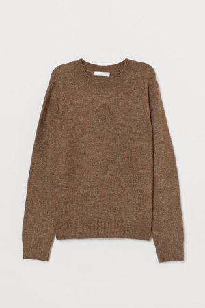 Knit Sweater - Brown melange - Ladies | H&M CA